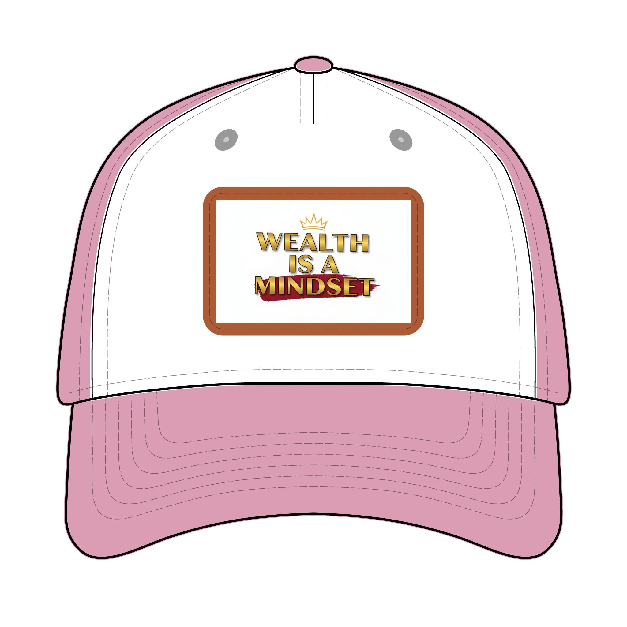 Wealth Is A Mindset Leather Patch Baseball Cap