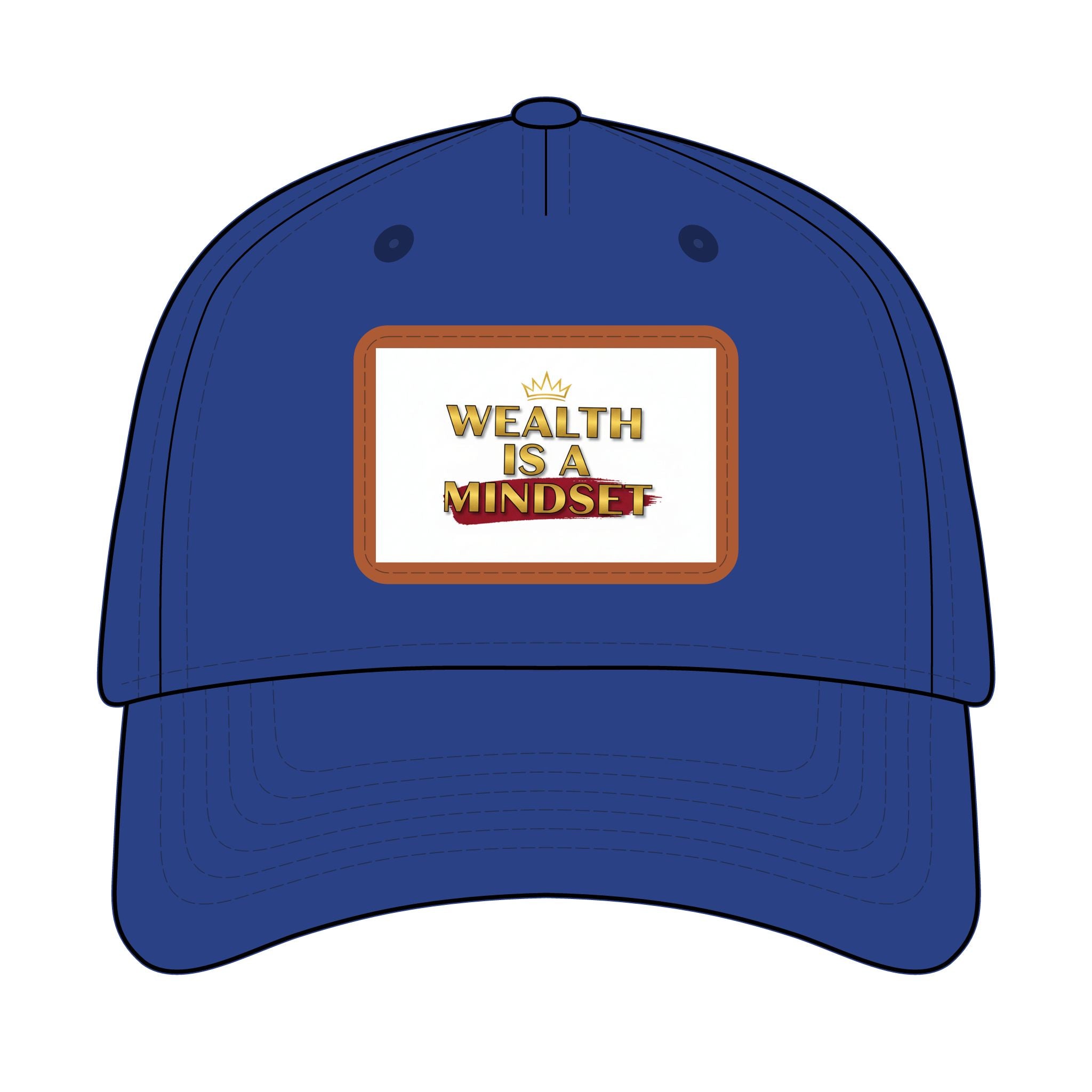 Wealth Is A Mindset Leather Patch Baseball Cap