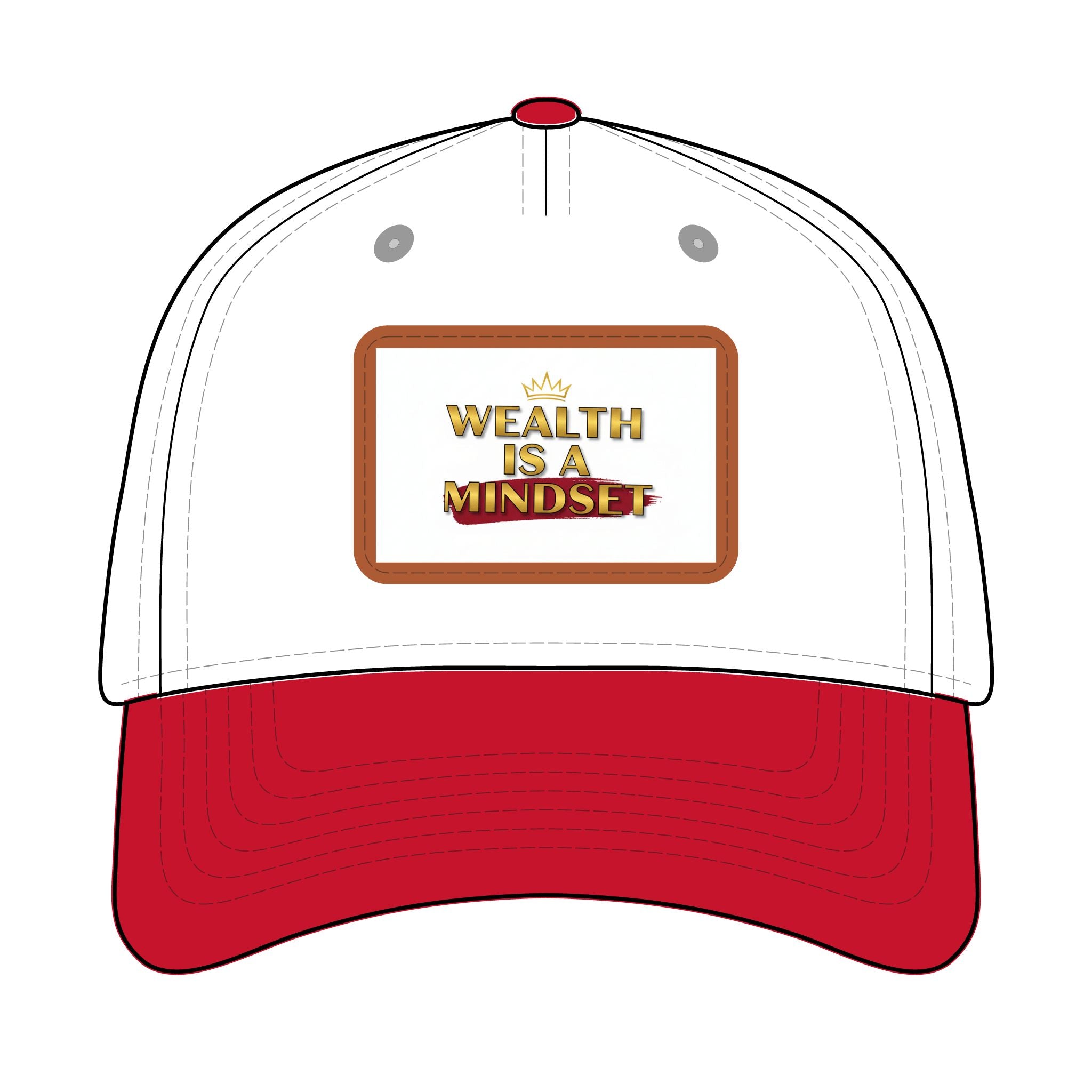 Wealth Is A Mindset Leather Patch Baseball Cap